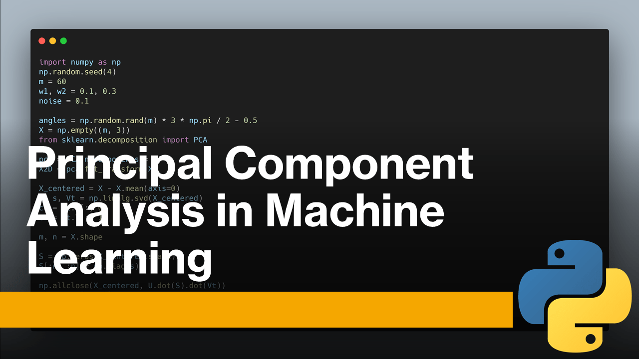 Principal Component Analysis in Machine Learning