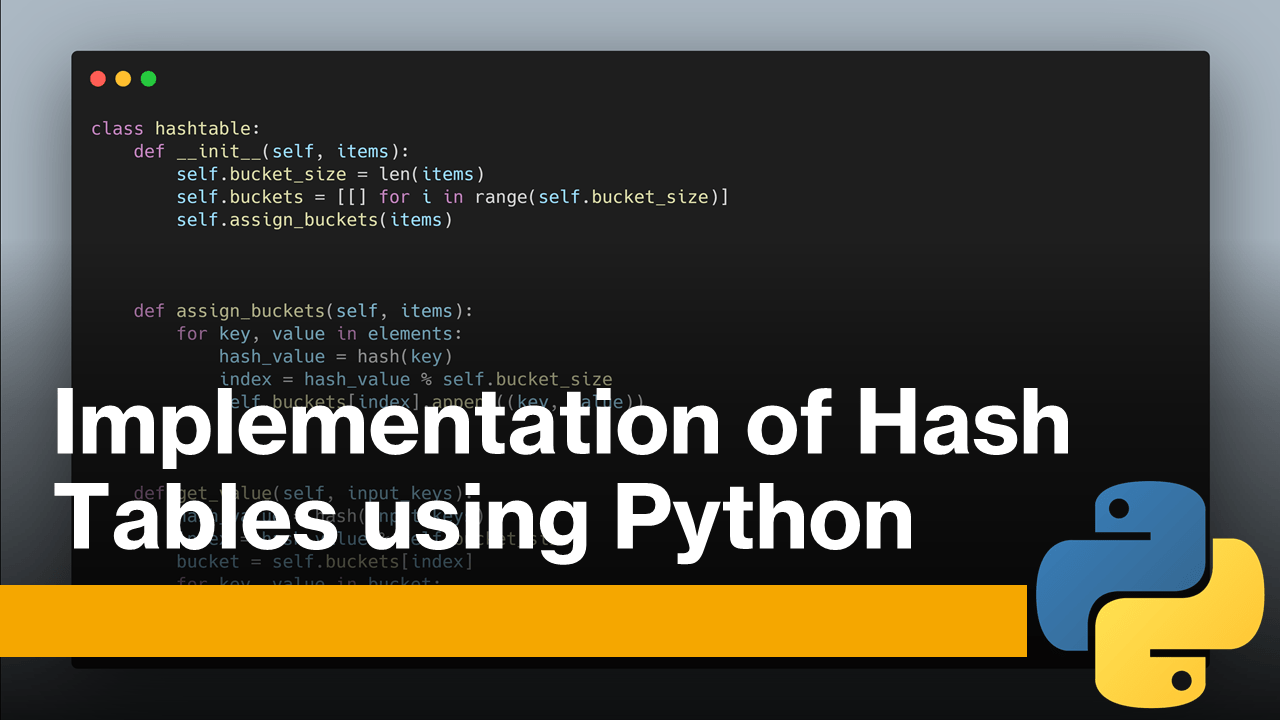 Hash Tables using Python