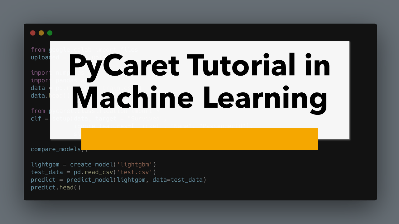 PyCaret in Machine Learning
