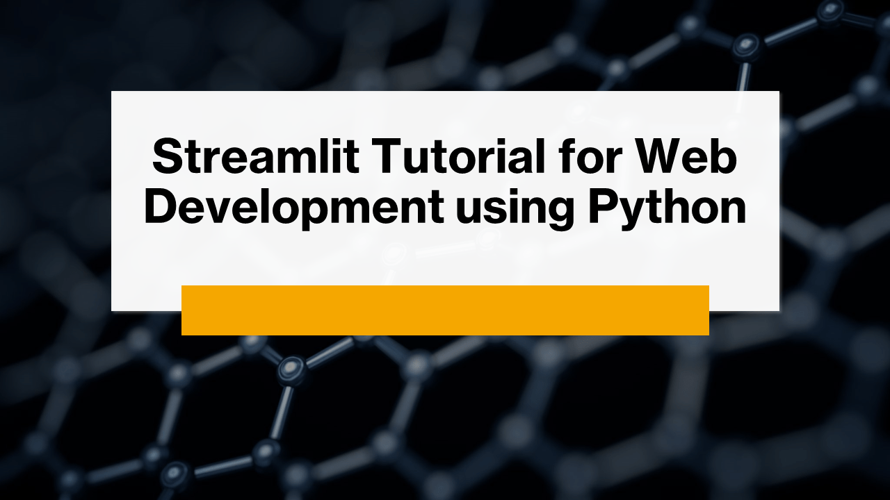 Streamlit Tutorial using Python