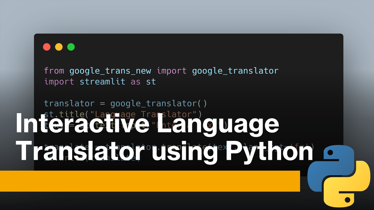 Language Translator using Python