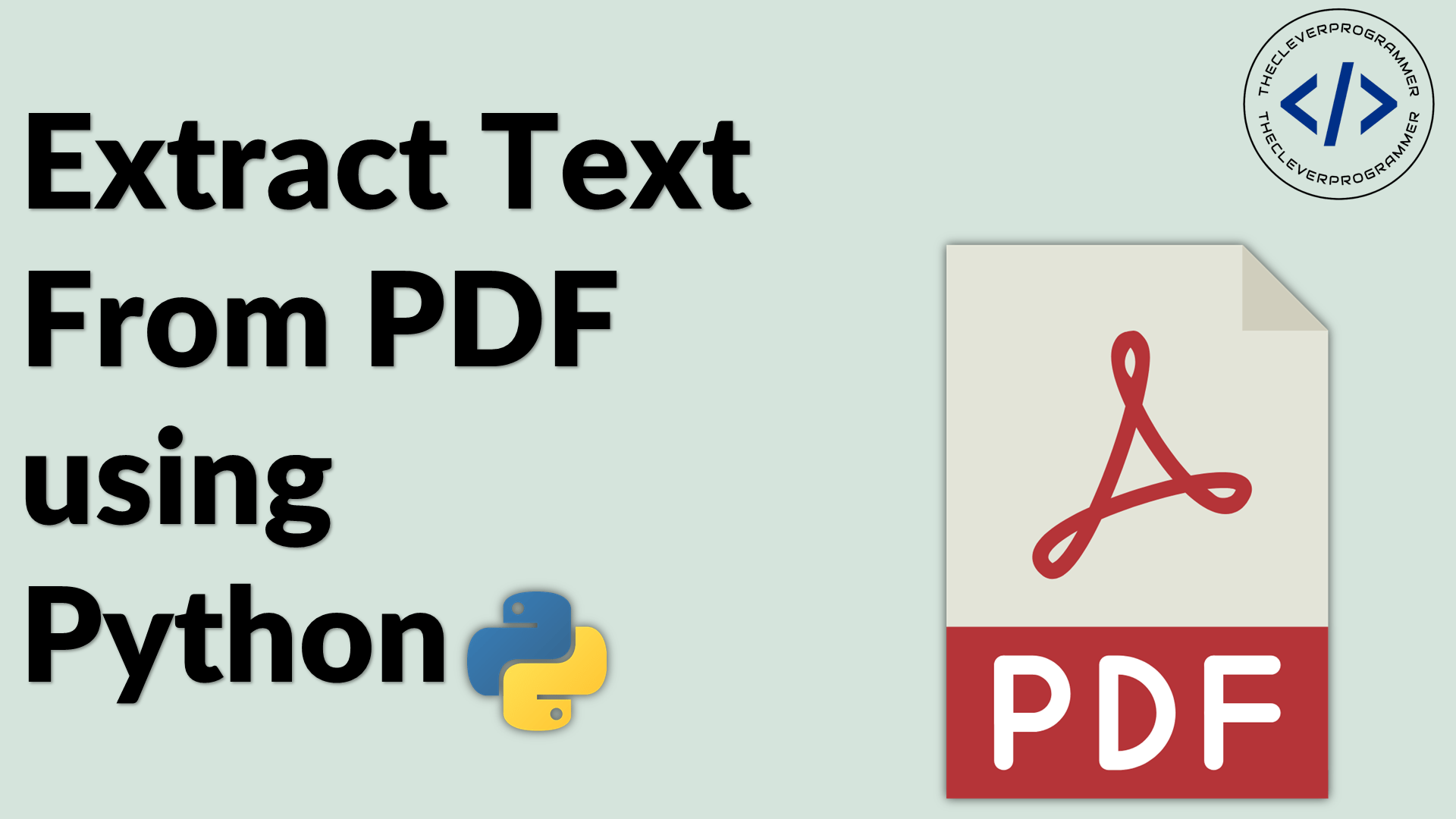 Extract Text From PDF with Python