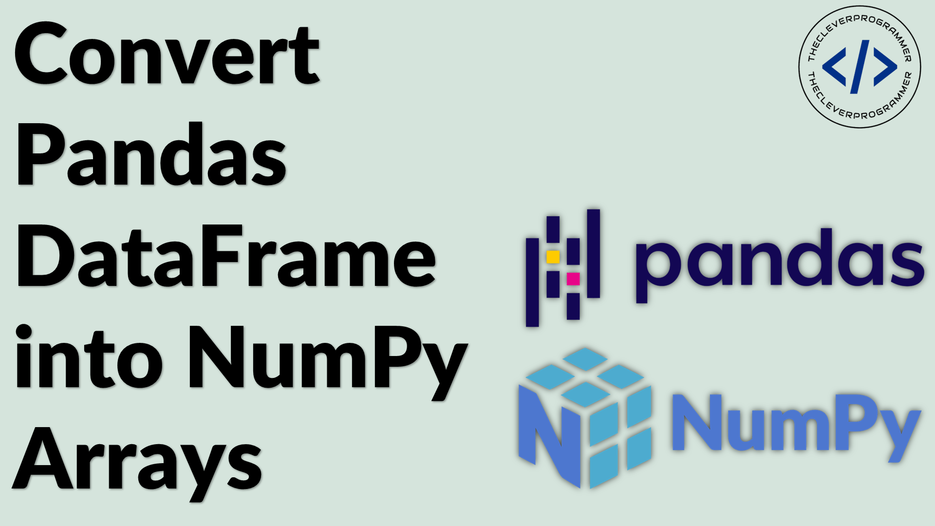 Convert Pandas DataFrame to NumPy Array