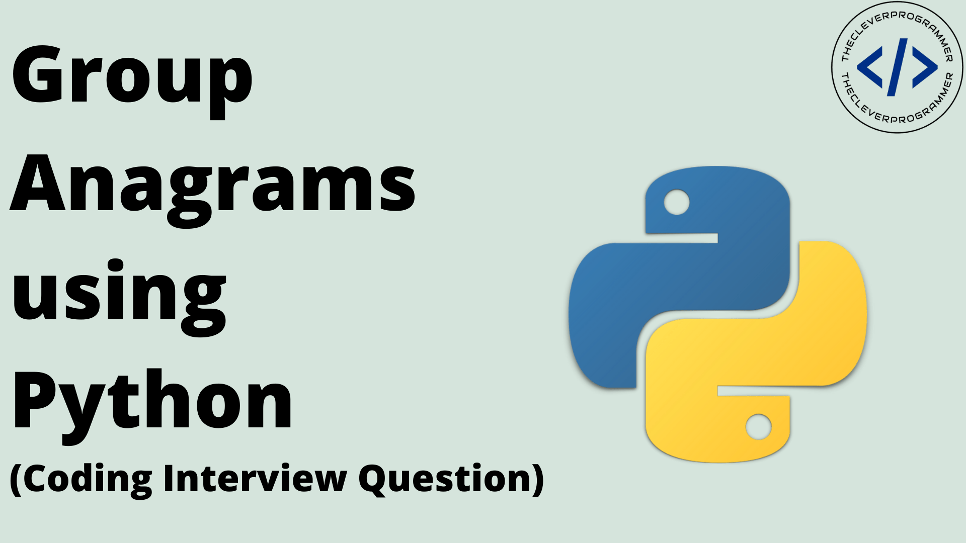 Group Anagrams using Python