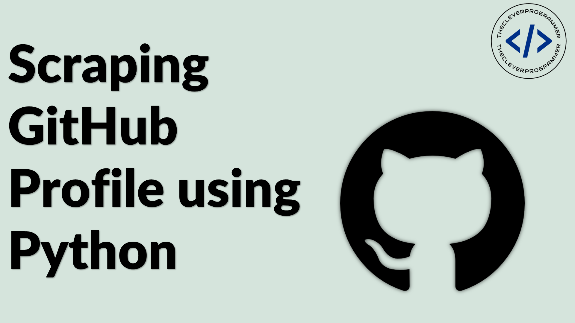 Scraping GitHub Profile using Python