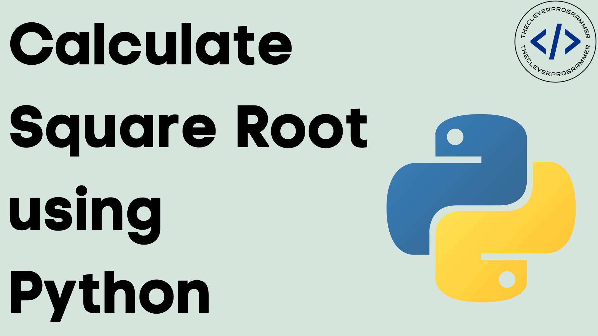 Square Root using Python