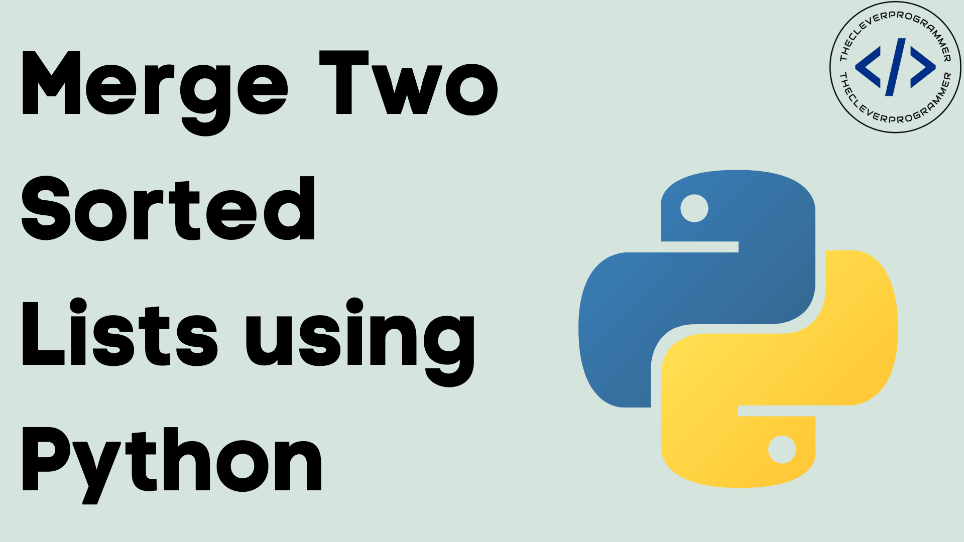 Merge Two Sorted Lists using Python