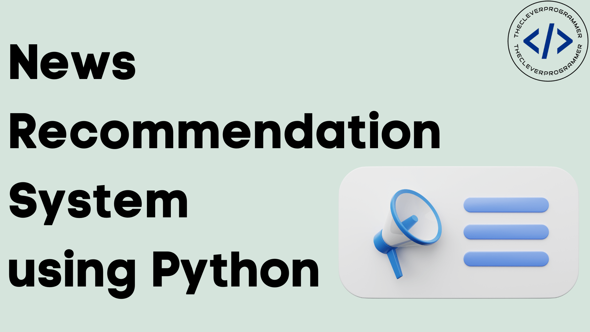News Recommendation System using Python
