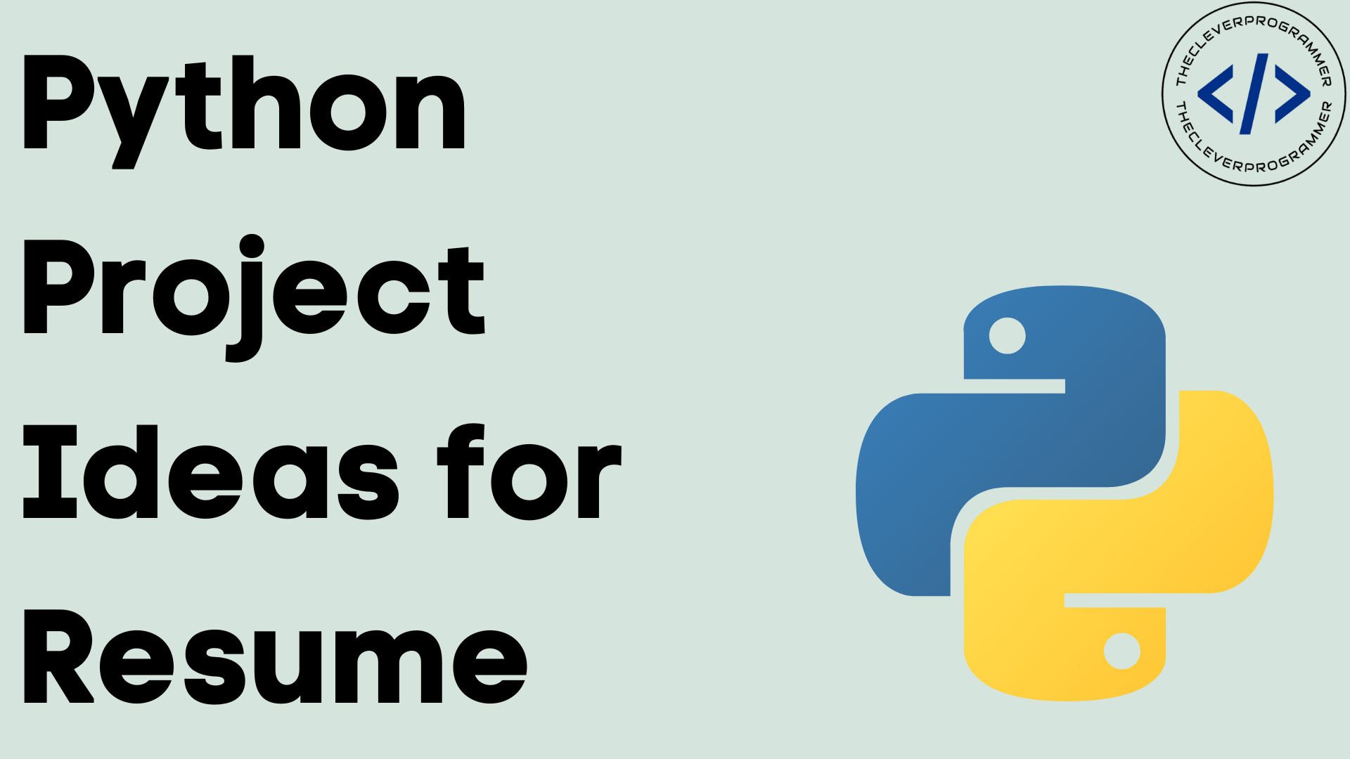 Python Project Ideas for Resume