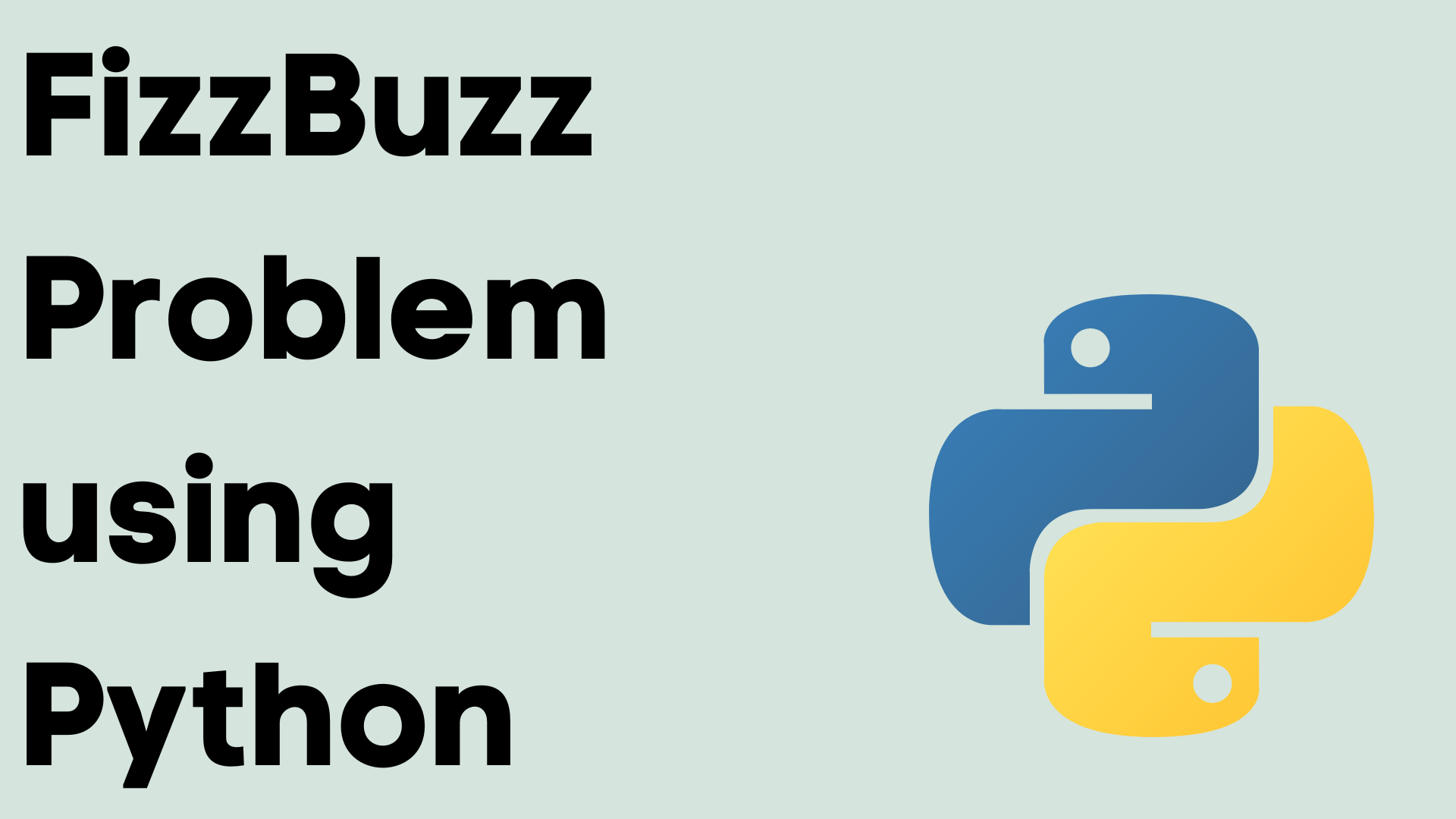 FizzBuzz Problem using Python