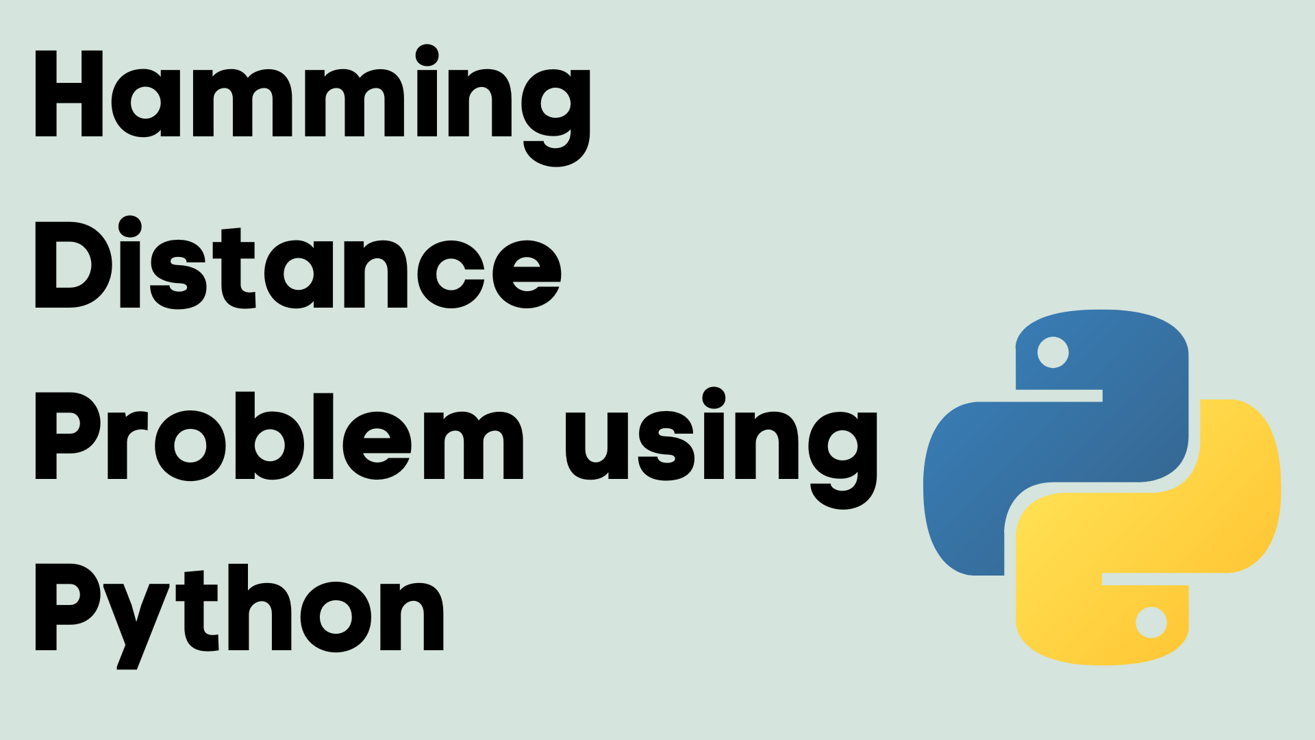 Hamming Distance using Python