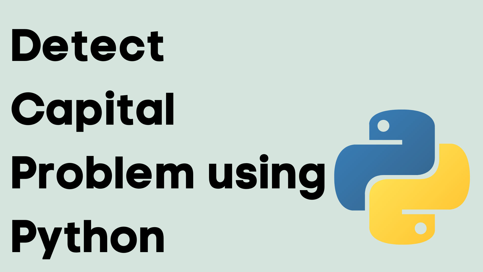 Detect Capital using Python