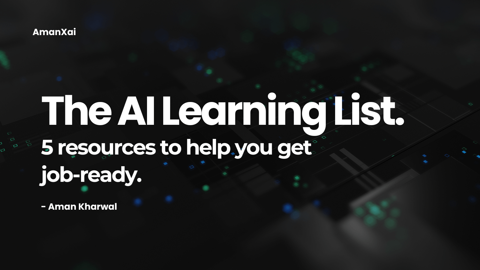 AI Resources I’d Use to Become an AI Engineer in 2026