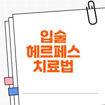 입술 헤르페스 경구약 연고 차이점은