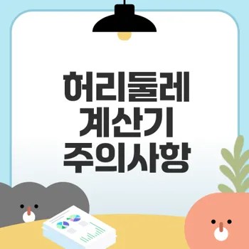 허리둘레 계산기 활용법과 주의사항은 무엇인가