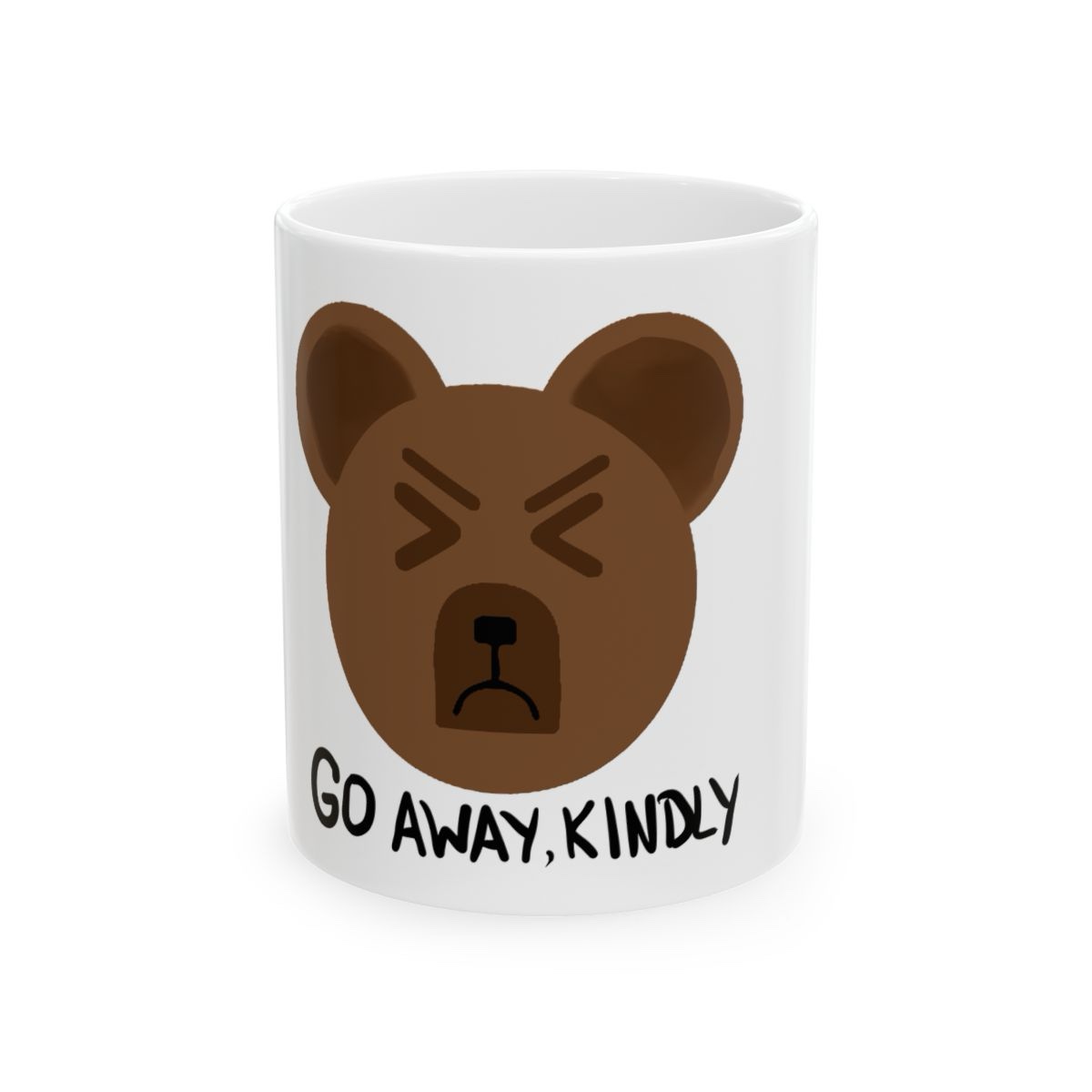 Angry Bear Ceramic Coffee Mug – Funny Office Decor, Quirky Gift