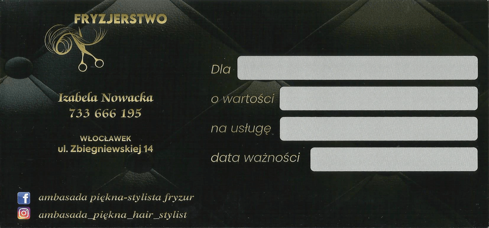 voucher na stylizacje fryzur