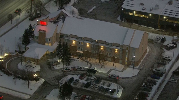 two-month-old baby found with critical injuries at Markham hotel; man in custody