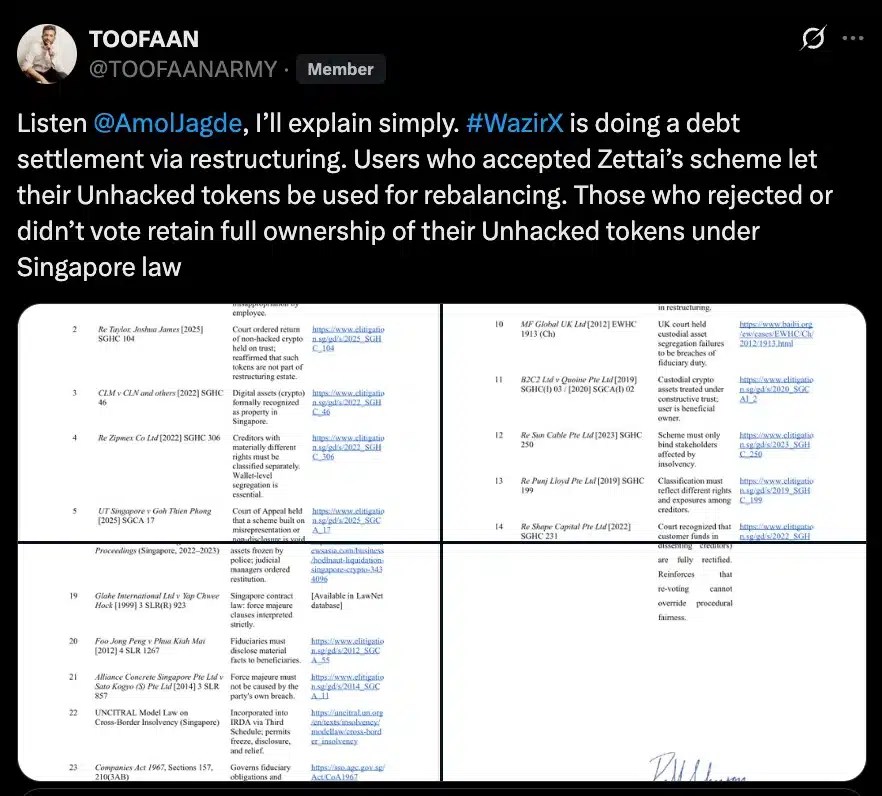 Communty in support of WazirX