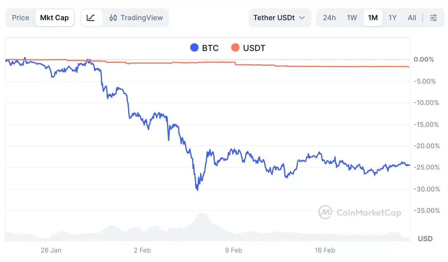 BTC vs USDT