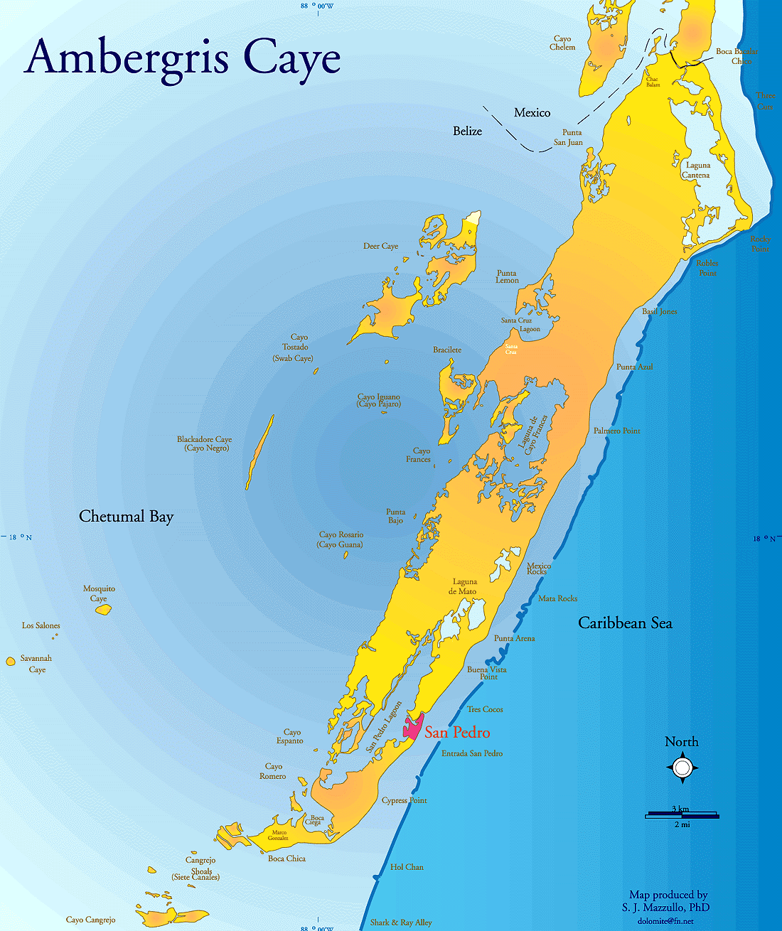 Belize Maps Ambergris Caye San Pedro Caribbean And Central American Maps Poster2xmed 