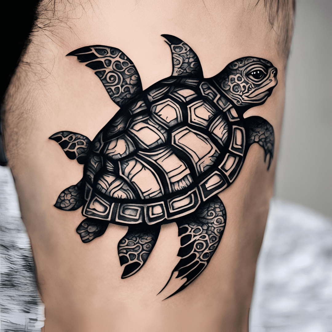 Minimalistyczny żółw na nodze