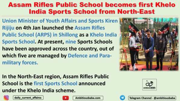Assam Rifles Public School becomes first Khelo India Sports School from North-East