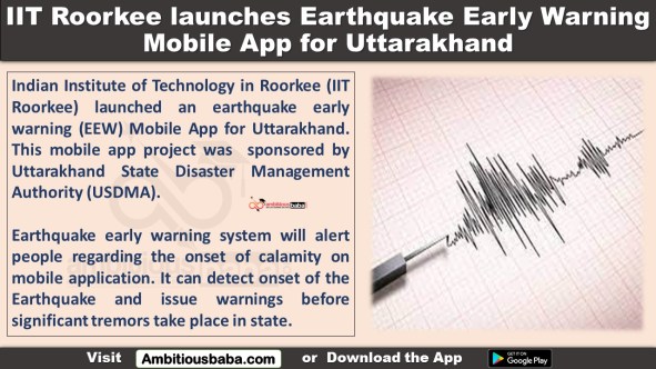 IIT Roorkee launches Earthquake Early Warning Mobile App for Uttarakhand