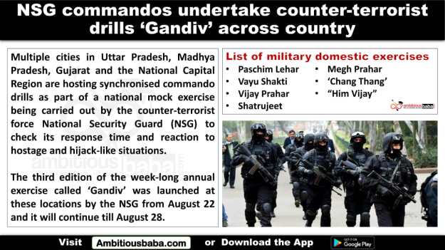 NSG commandos undertake counter-terrorist drills ‘Gandiv’ across country