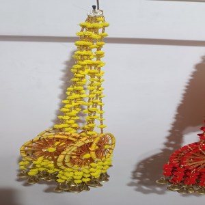 Yellow Pompom Bell Hangings