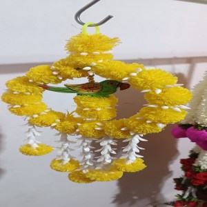 Yellow Marigold With parrot