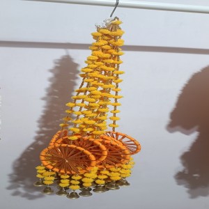 Yellow Pompom Bell Hangings