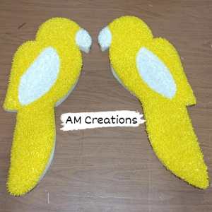 White/Yellow Parrots cutouts