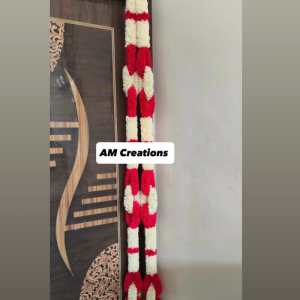 Red and white loop hangings