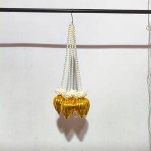 Gold Lotus with pearls