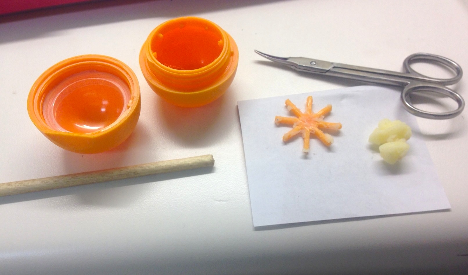 Olive oil and an empty eos container . Recycle Those Eos Lip Balms A Mere Glimpse