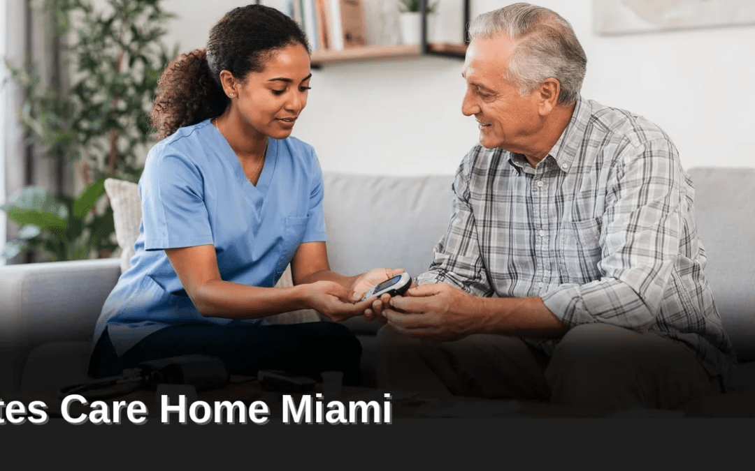 Family discussing diabetes home health coordination with a nurse in Miami-Dade