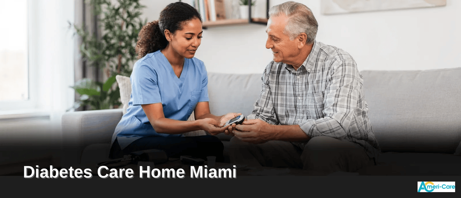 Family discussing diabetes home health coordination with a nurse in Miami-Dade