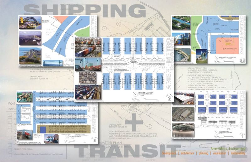 Ameri Metro Inc High Speed Rail Transportation Development - Vintage Background Collection - Desktop Quality