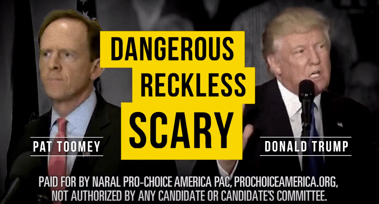 POLITIFACTS: NARAL’s Attack Ad’s Unsubstantiated Claim on Pat Toomey, Trump & Abortion – FALSE