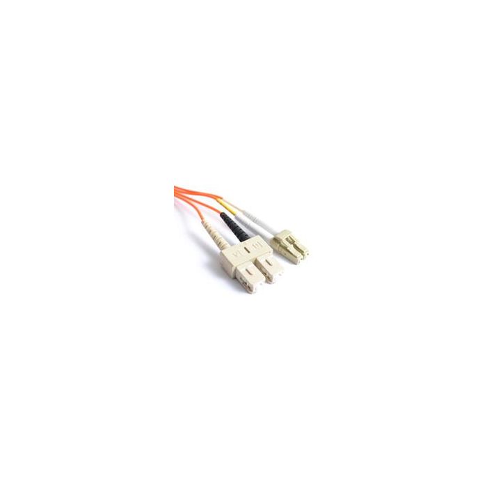 Fiber Optic Patch Cable, SC PC to LC PC, 3 meters, 1.6mm Duplex, Multimode  | Plus Corning® InfiniCor®300 Fiber - Fiber Instrument Sales