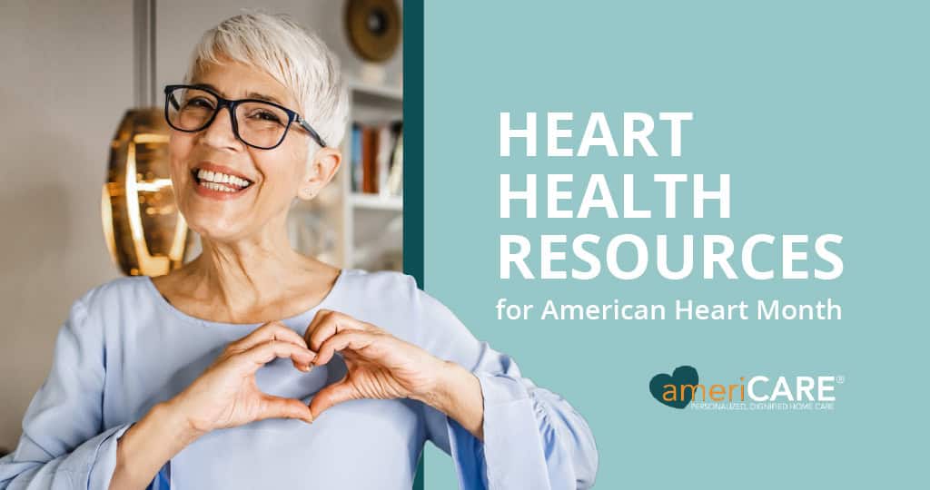 Title of the blog over light blue background next to a photo of a senior woman holding her hands in a heart shape