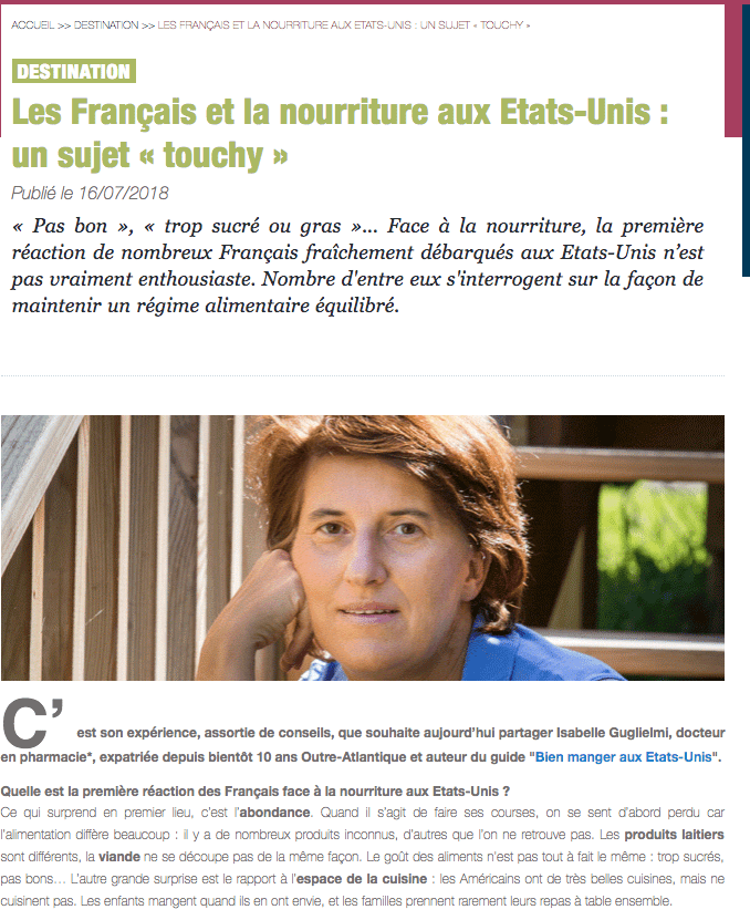 Bien manger aux Etats-Unis