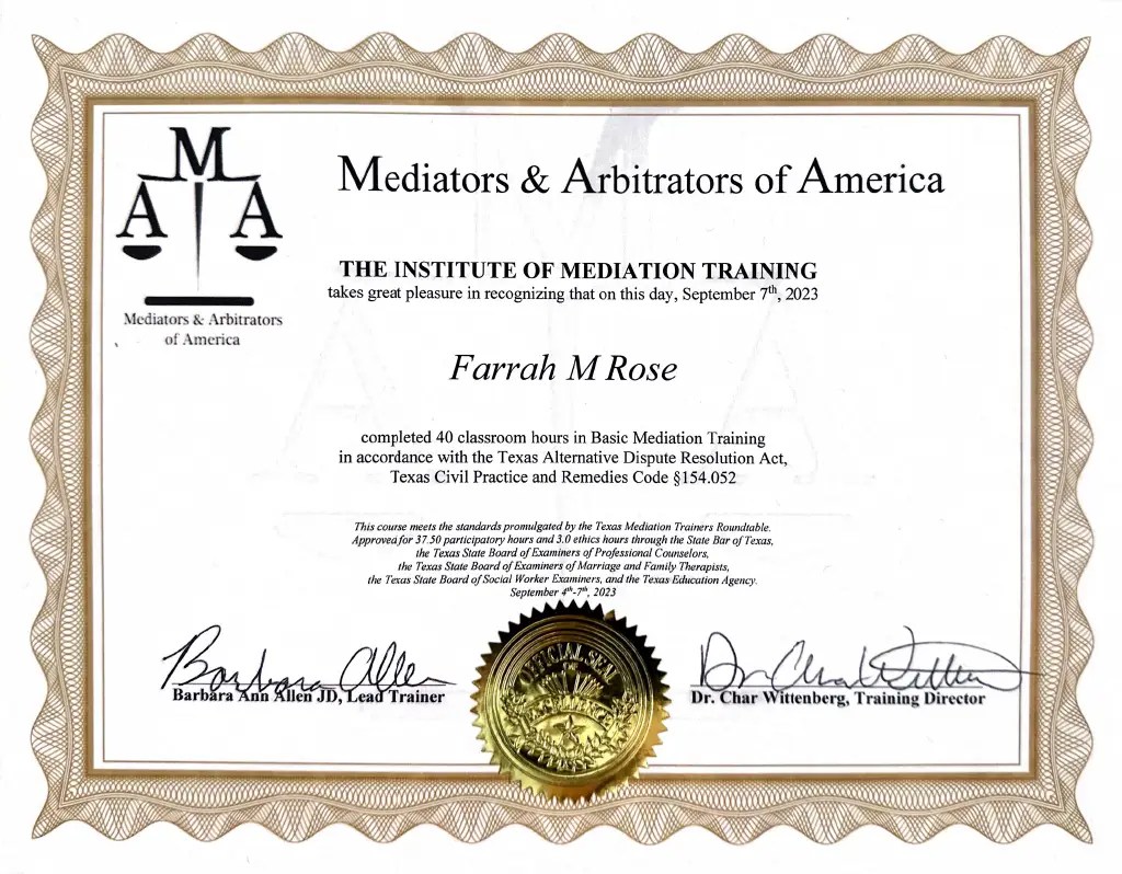 Farrah Rose - Certified Mediator