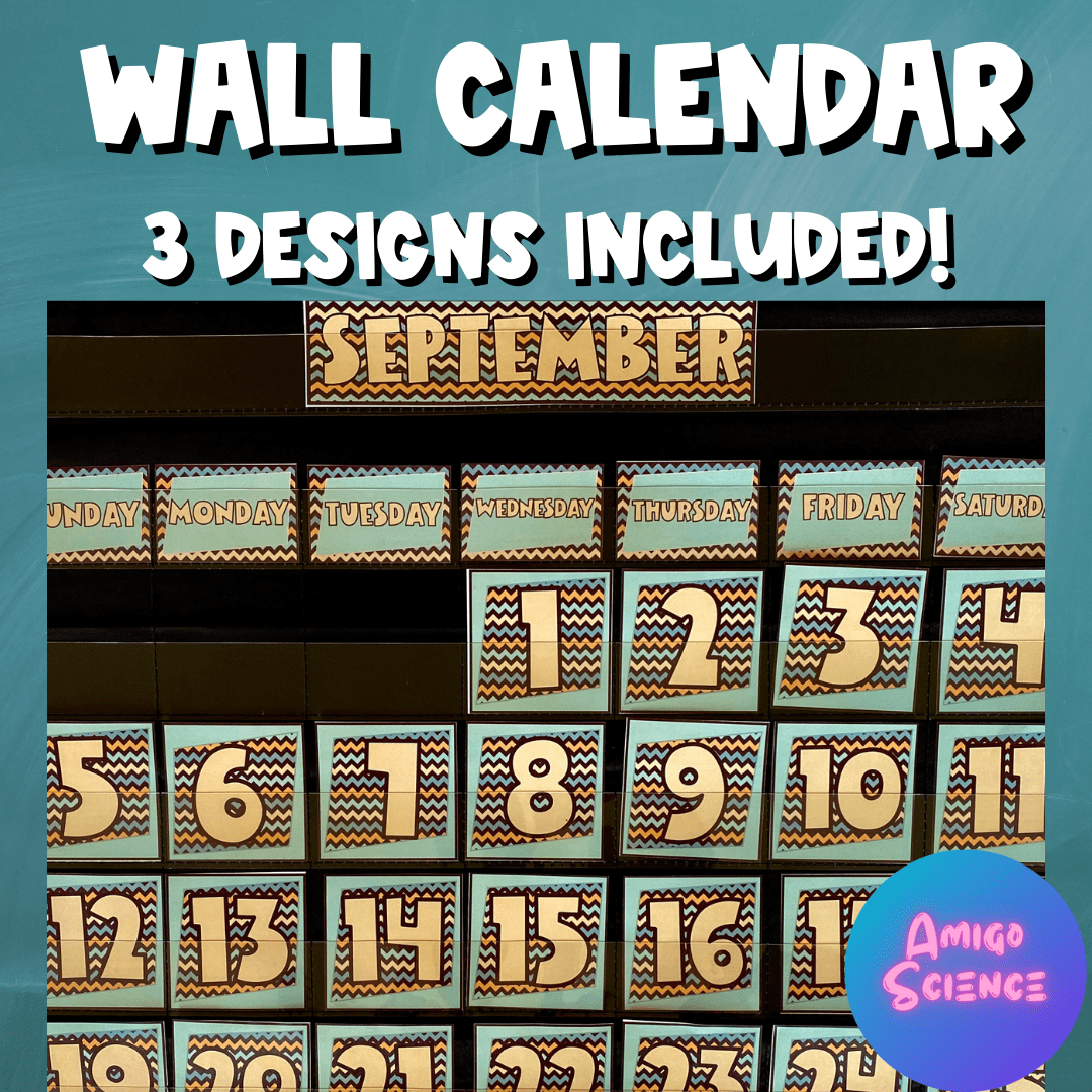 Reusable Wall Calendar Amigo Science