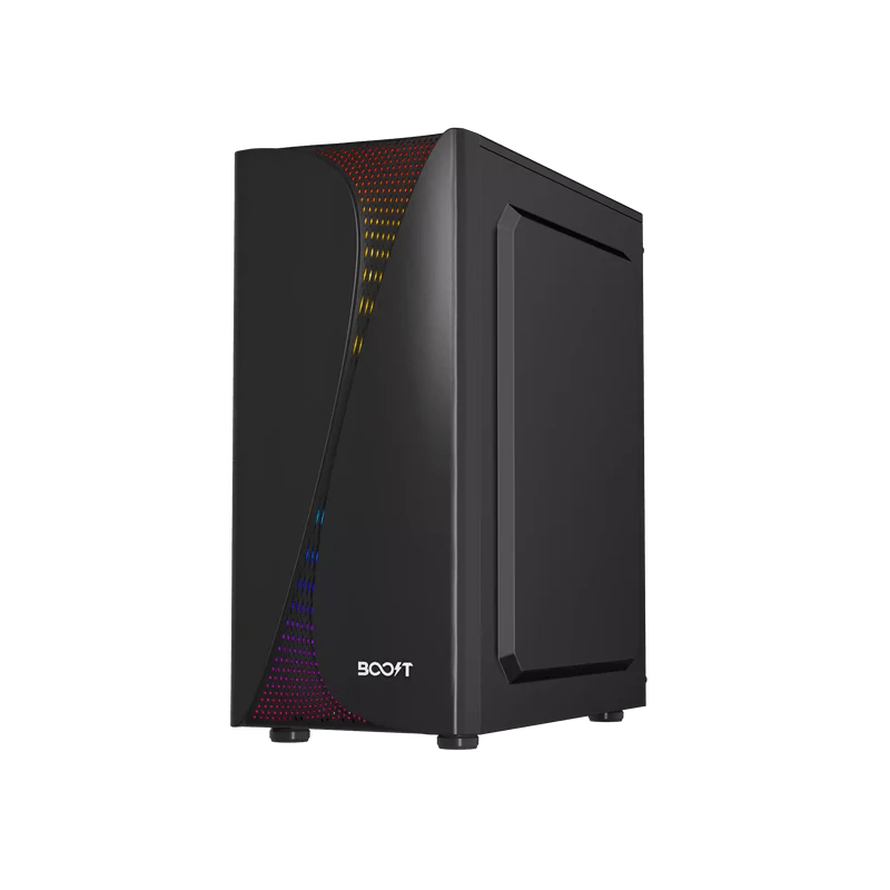 RGB Gaming Case with 3 RGB Fans, Tempered Glass, and Liquid Cooling Support