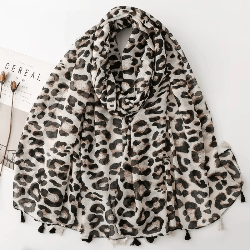 Soft Cotton Shawl - Raw Leopard