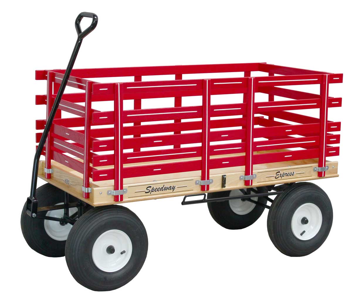 Lapp Wood Childs Pull Wagon Model #630 - Little red wagons made by