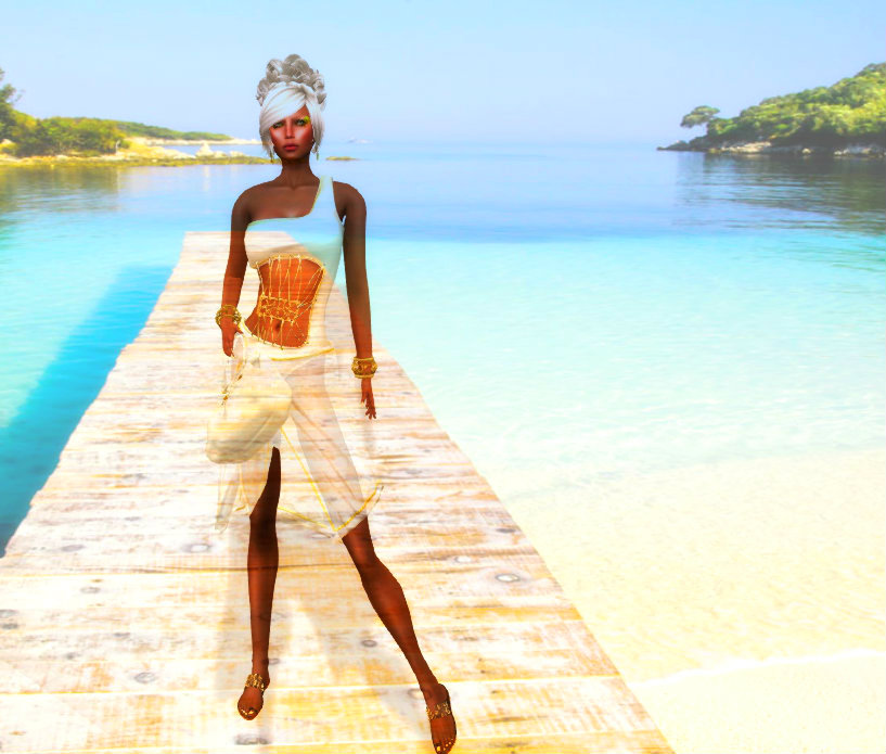 GIZZA Swimsuit ornamental white