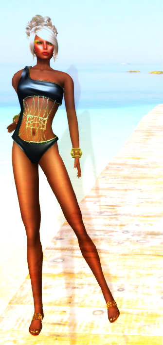 GIZZA Swimsuit solid black